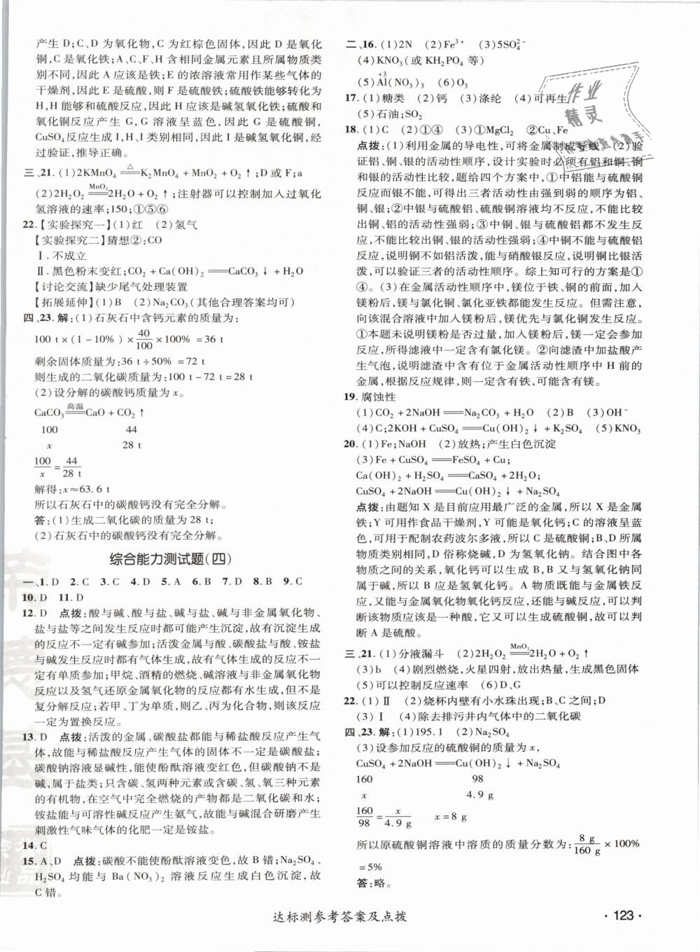 2019年点拨训练九年级化学下册科学版 第6页