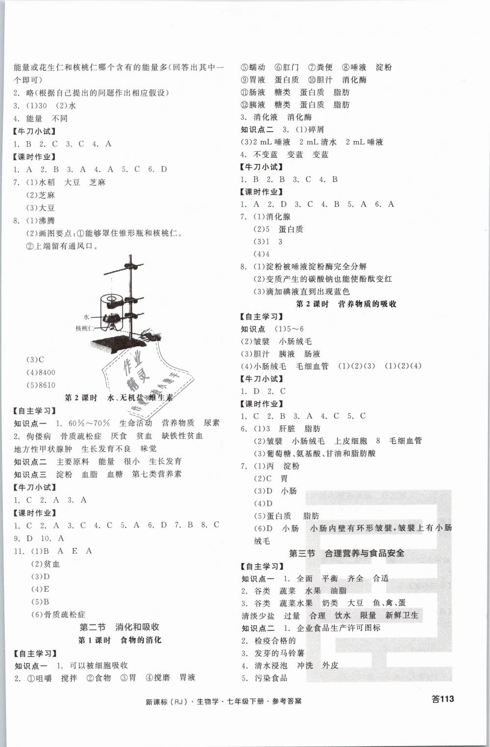 2019年全品學(xué)練考七年級(jí)生物學(xué)下冊(cè)人教版 第2頁(yè)