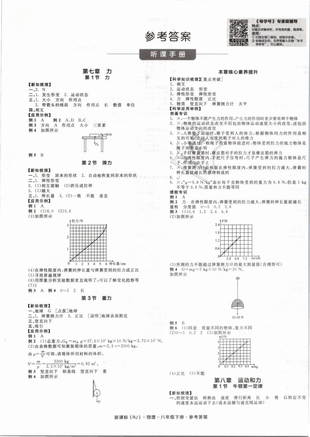 2019年全品學練考八年級物理下冊人教版 第1頁