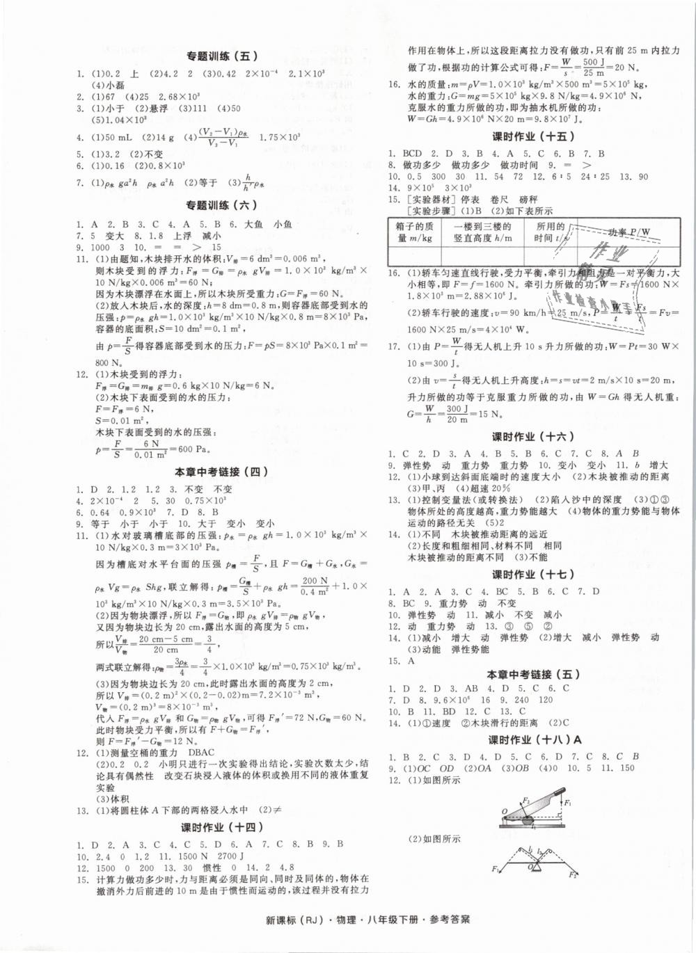 2019年全品學練考八年級物理下冊人教版 第13頁