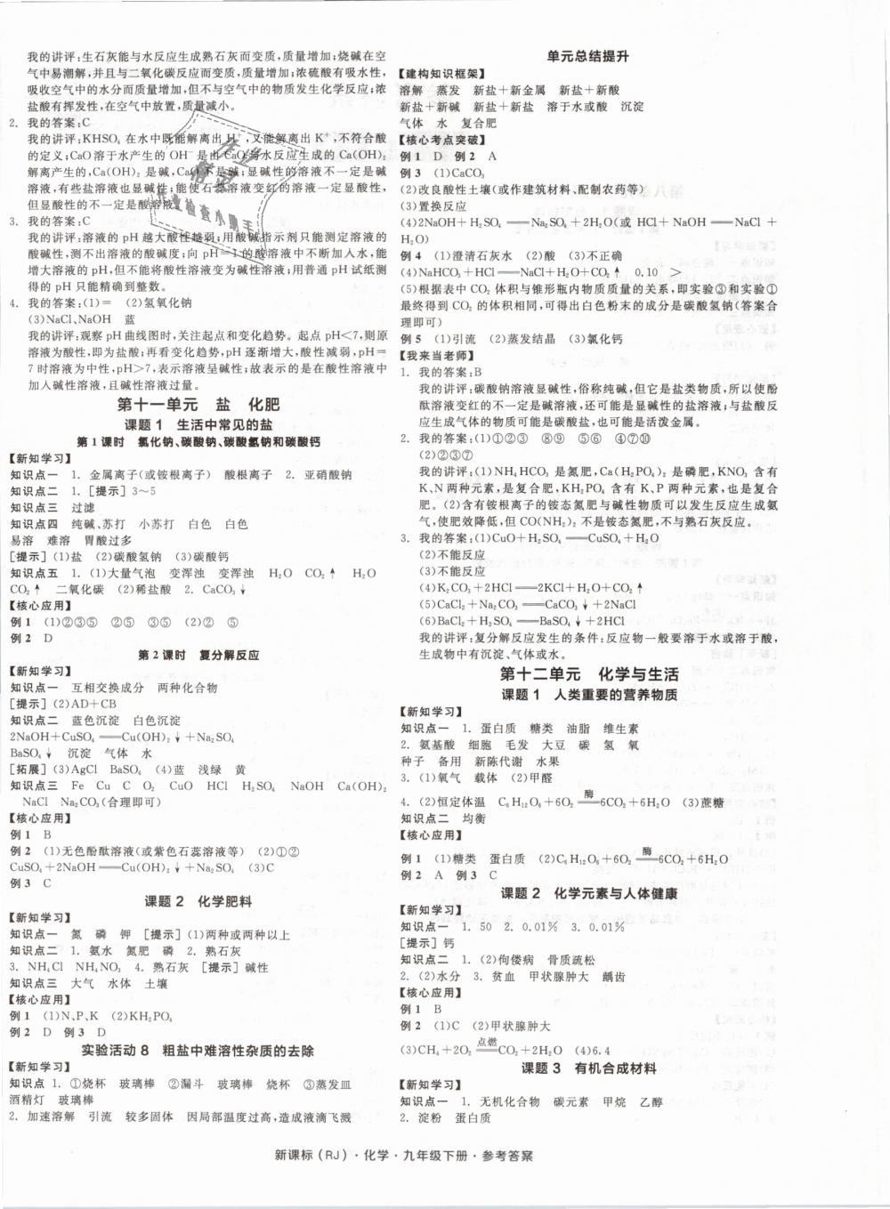 2019年全品学练考九年级化学下册人教版 第4页