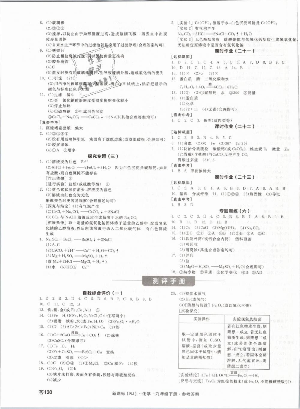 2019年全品学练考九年级化学下册人教版 第11页