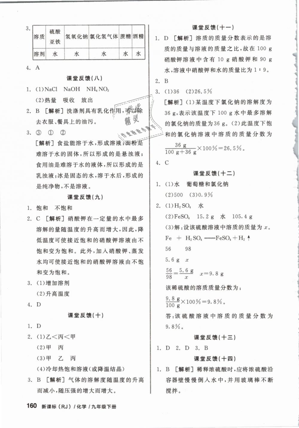 2019年全品学练考九年级化学下册人教版 第14页