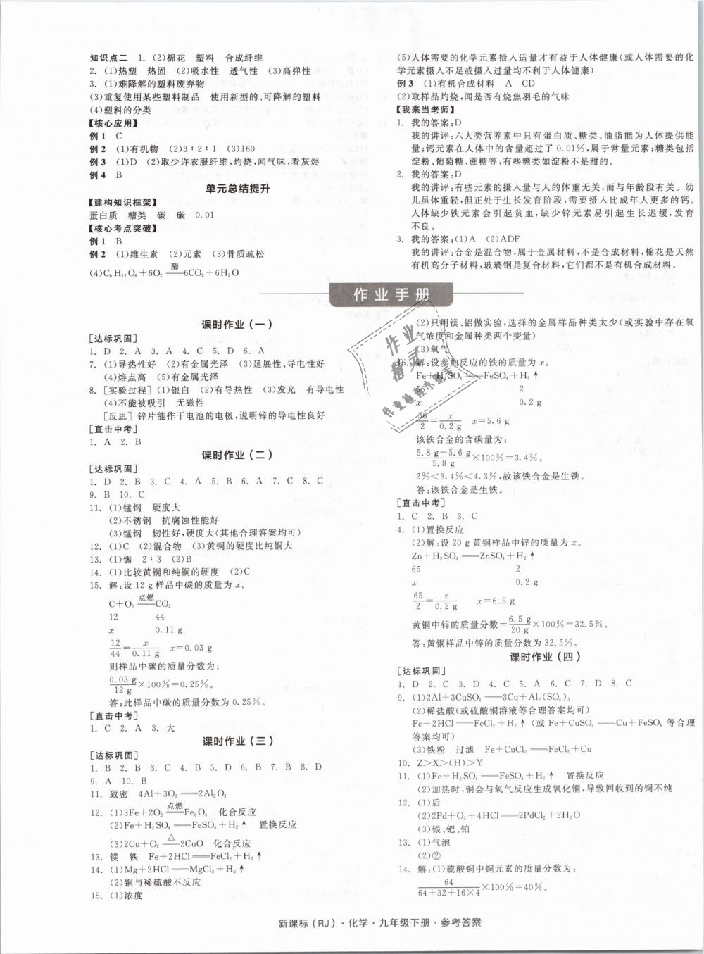 2019年全品学练考九年级化学下册人教版 第5页