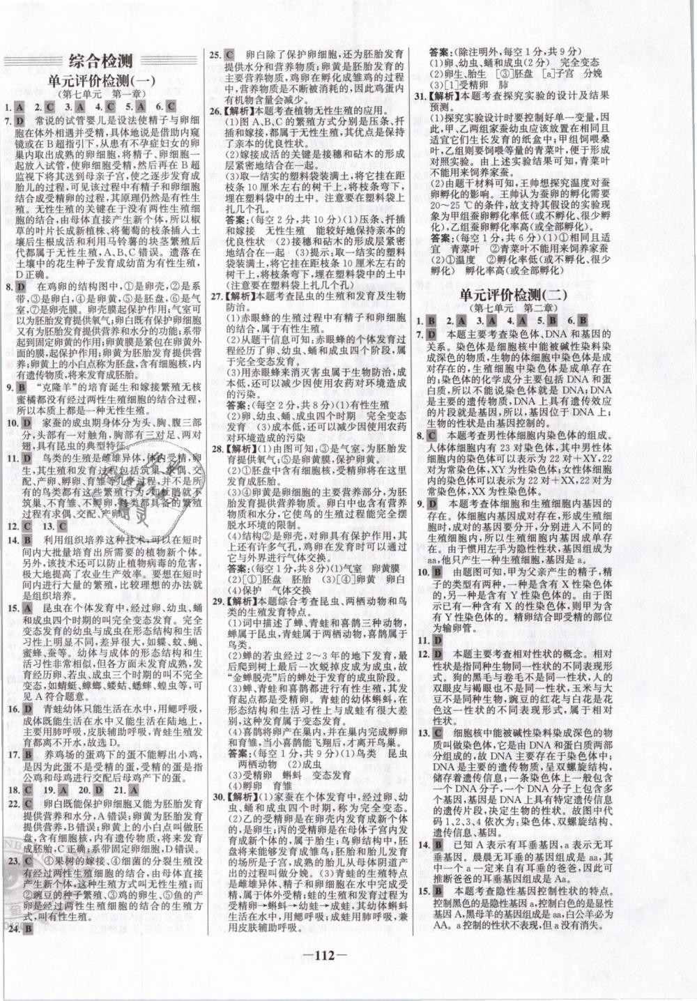 2019年世纪金榜百练百胜八年级生物下册人教版 第12页