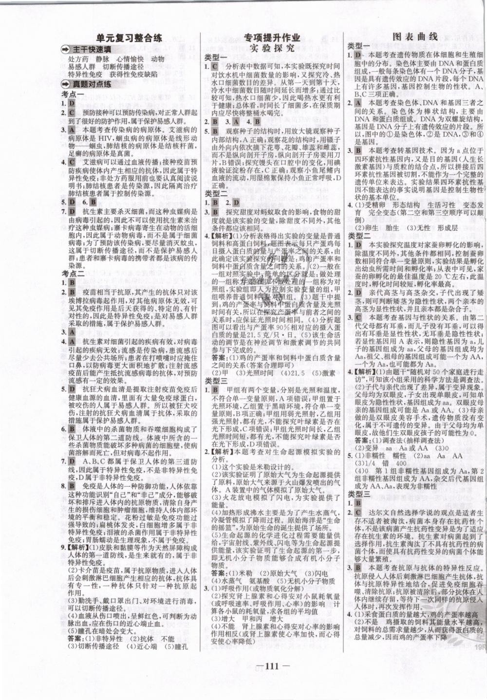 2019年世紀金榜百練百勝八年級生物下冊人教版 第11頁