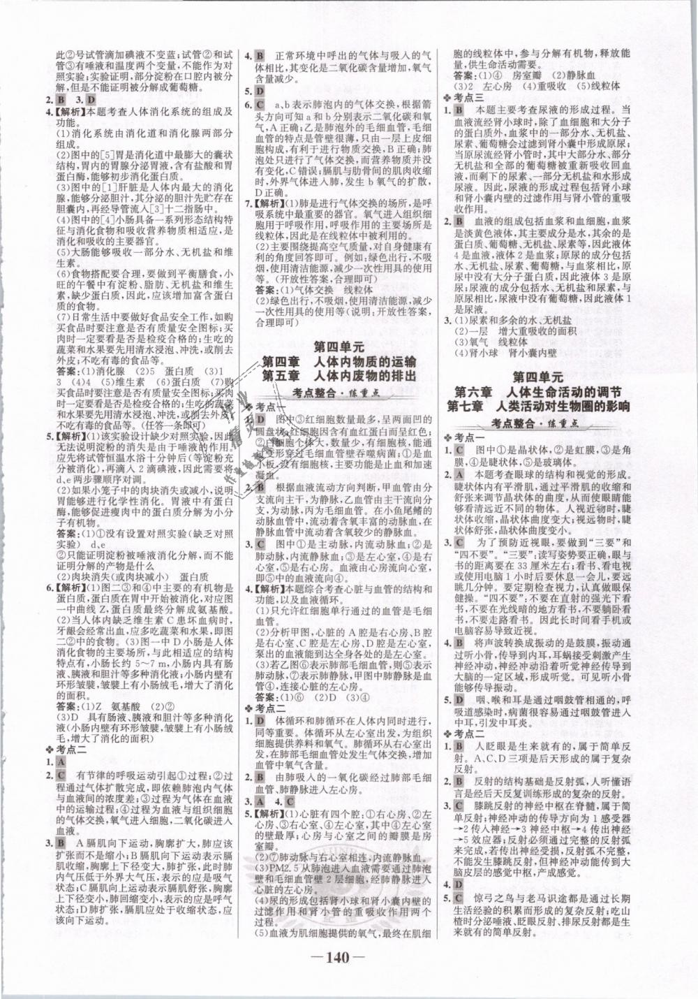 2019年世紀(jì)金榜金榜學(xué)案七年級(jí)生物下冊(cè)人教版 第16頁