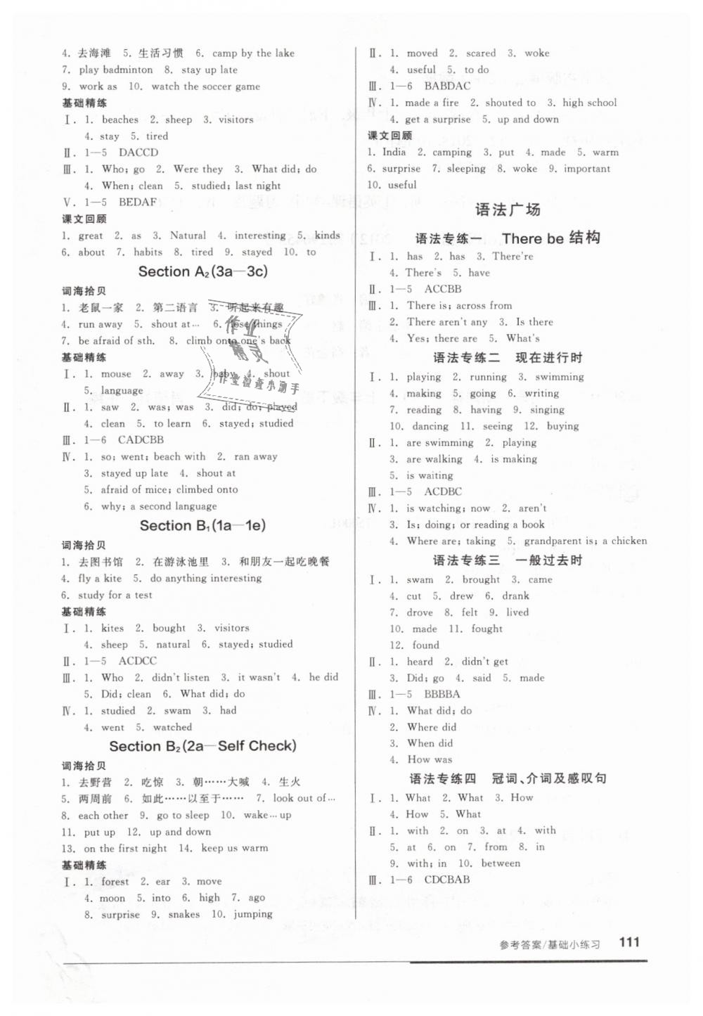 2019年全品基礎(chǔ)小練習(xí)七年級英語下冊人教版 第9頁