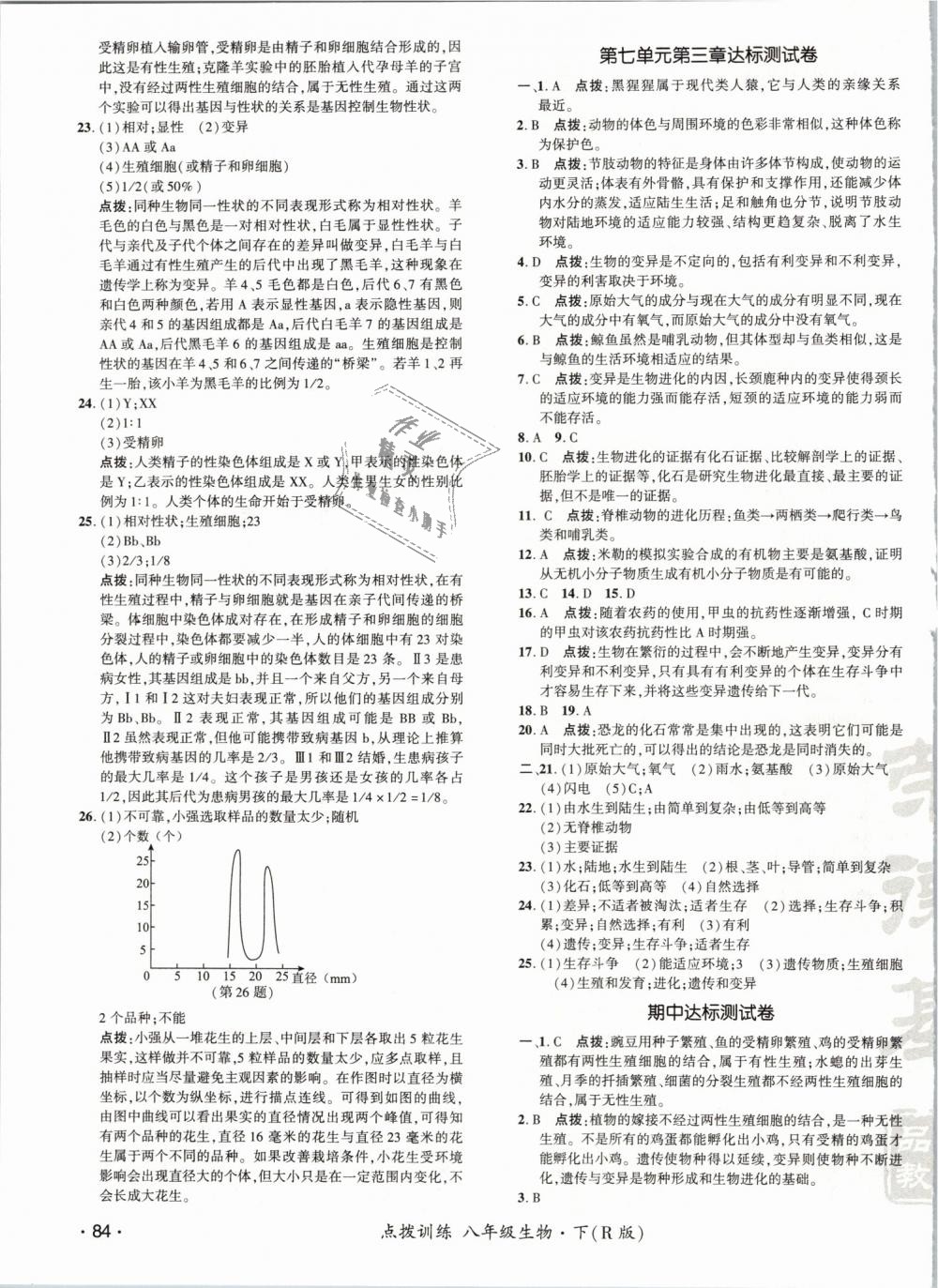 2019年點(diǎn)撥訓(xùn)練八年級生物下冊人教版 第3頁