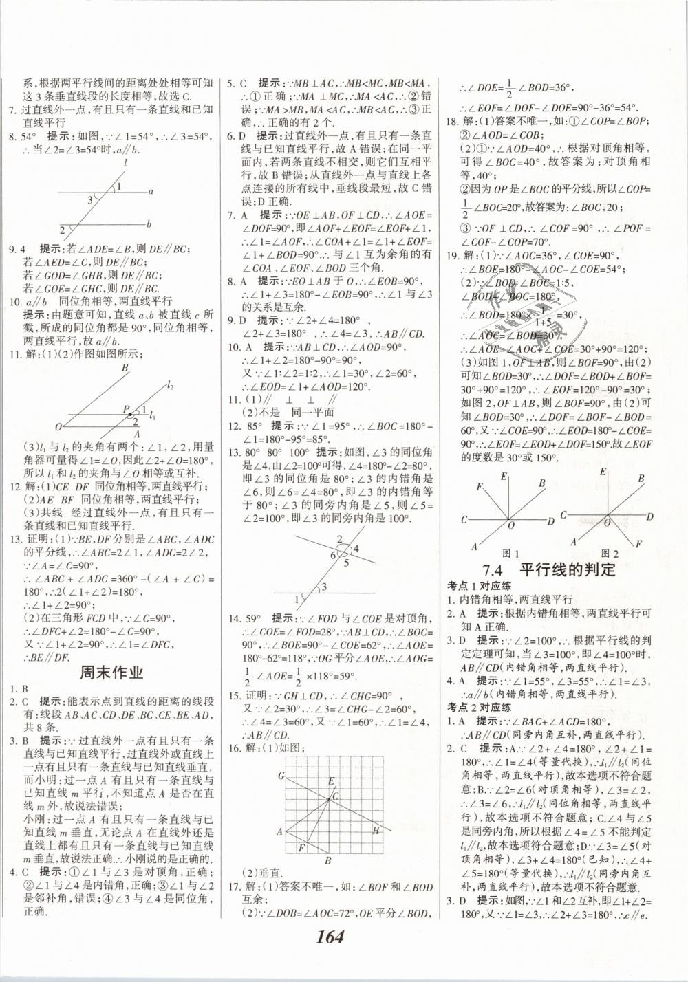 2019年全優(yōu)課堂考點集訓與滿分備考七年級數(shù)學下冊冀教版 第8頁