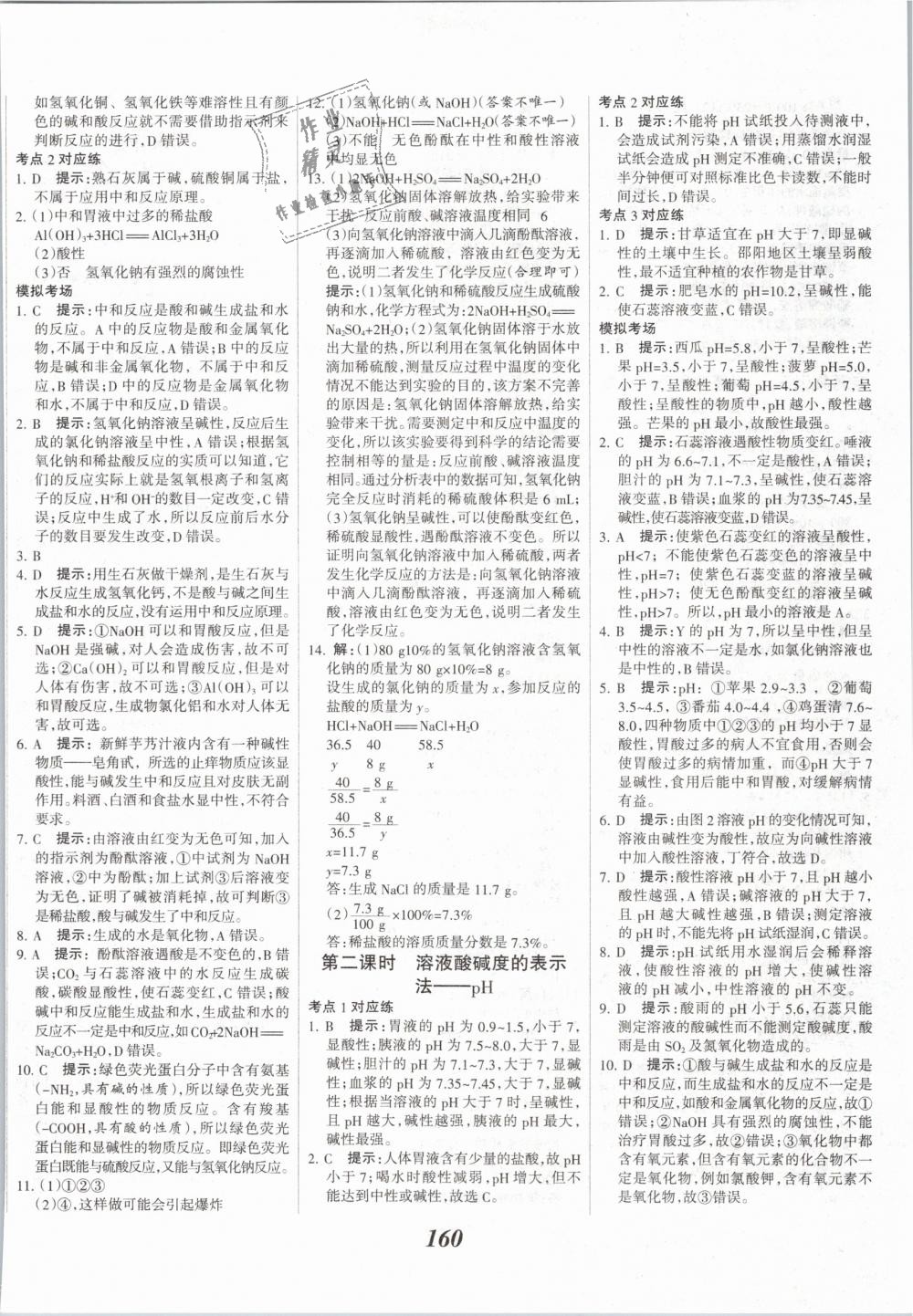 2019年全优课堂考点集训与满分备考九年级化学全一册下人教版 第16页