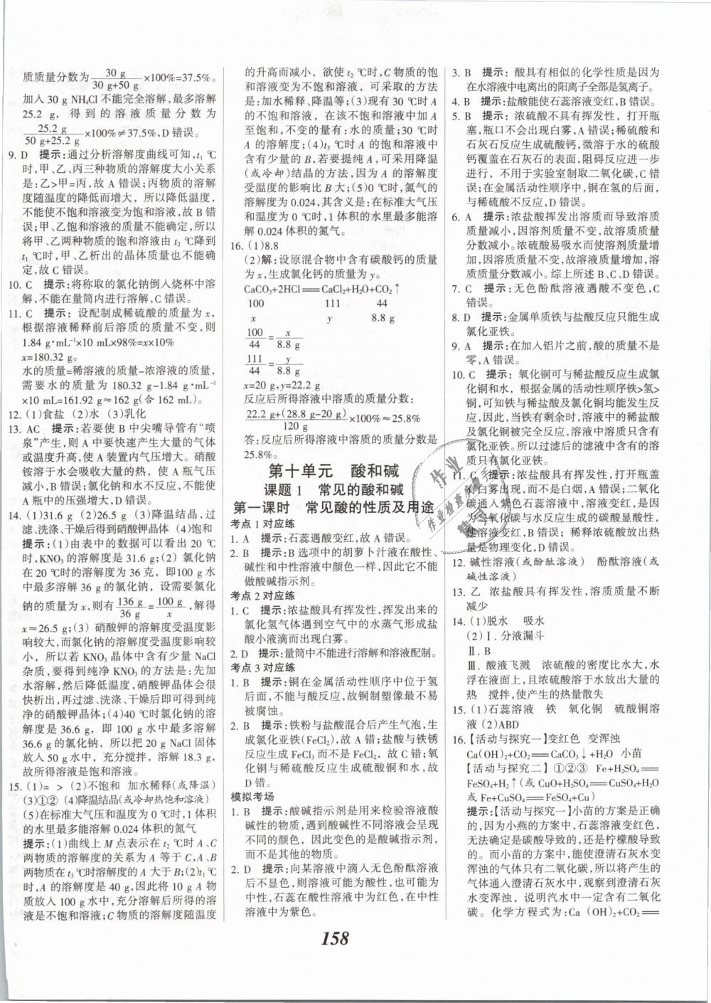 2019年全优课堂考点集训与满分备考九年级化学全一册下人教版 第14页