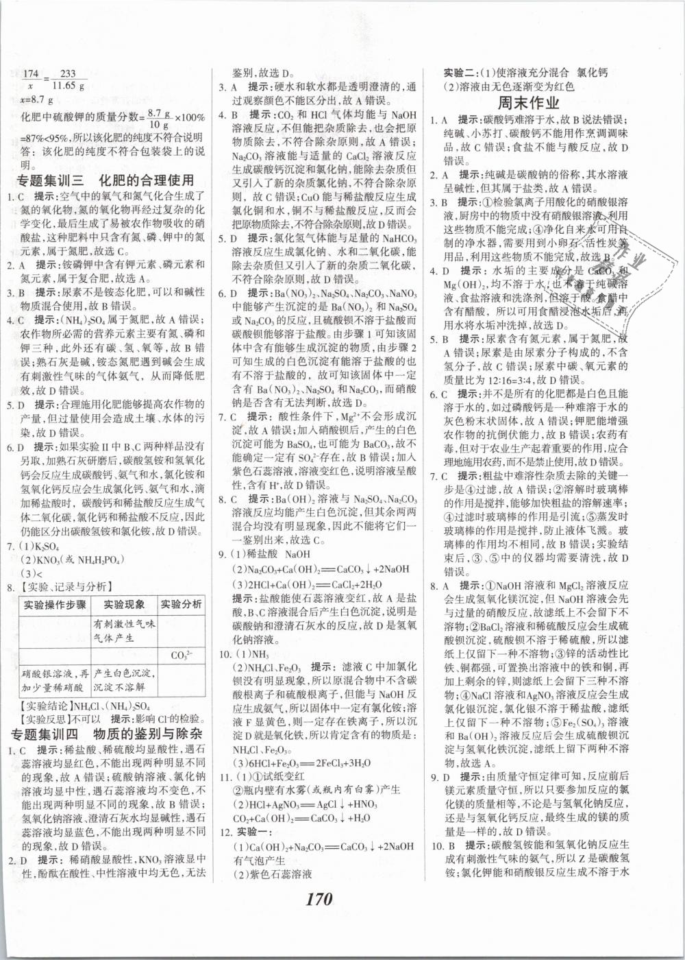 2019年全优课堂考点集训与满分备考九年级化学全一册下人教版 第26页