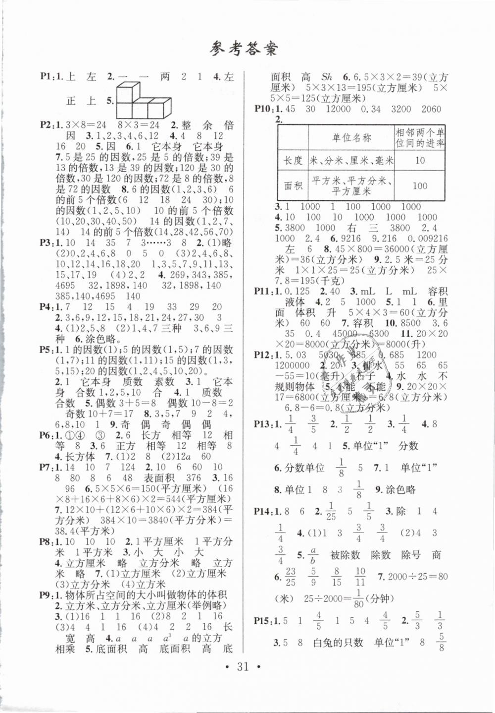 2019年名校课堂五年级数学下册人教版 第25页