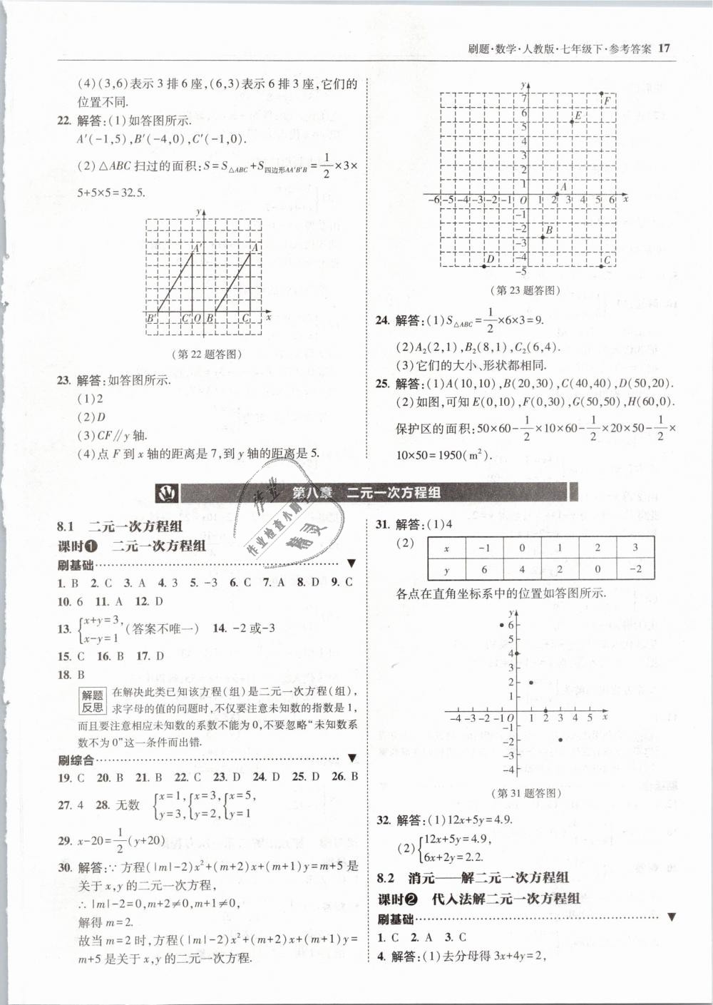 2019年北大綠卡刷題七年級數(shù)學(xué)下冊人教版 第17頁