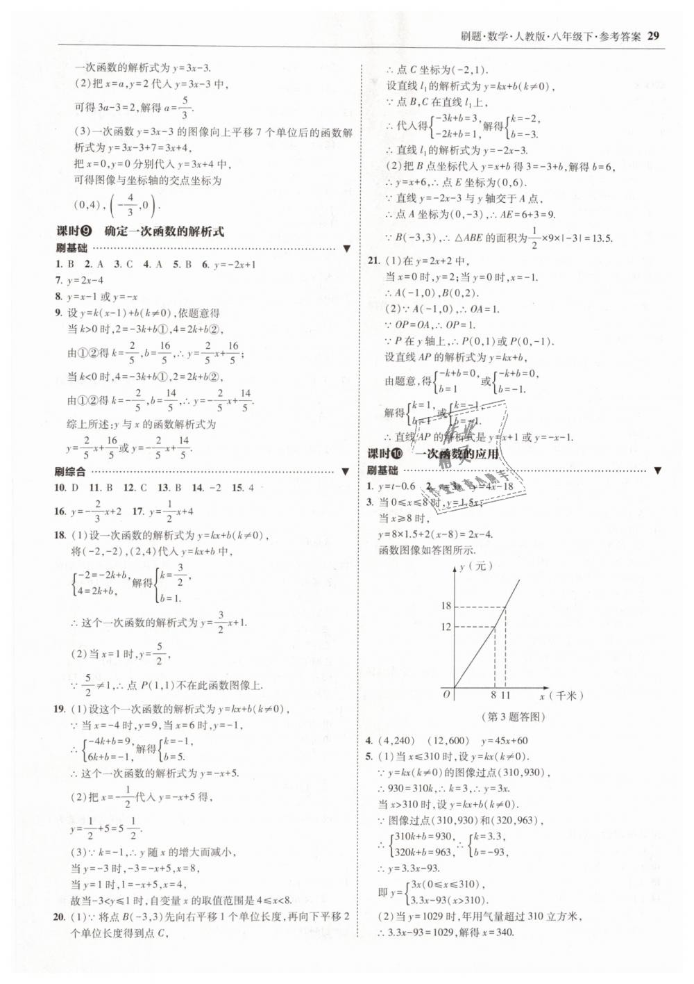 2019年北大綠卡刷題八年級數(shù)學(xué)下冊人教版 第29頁