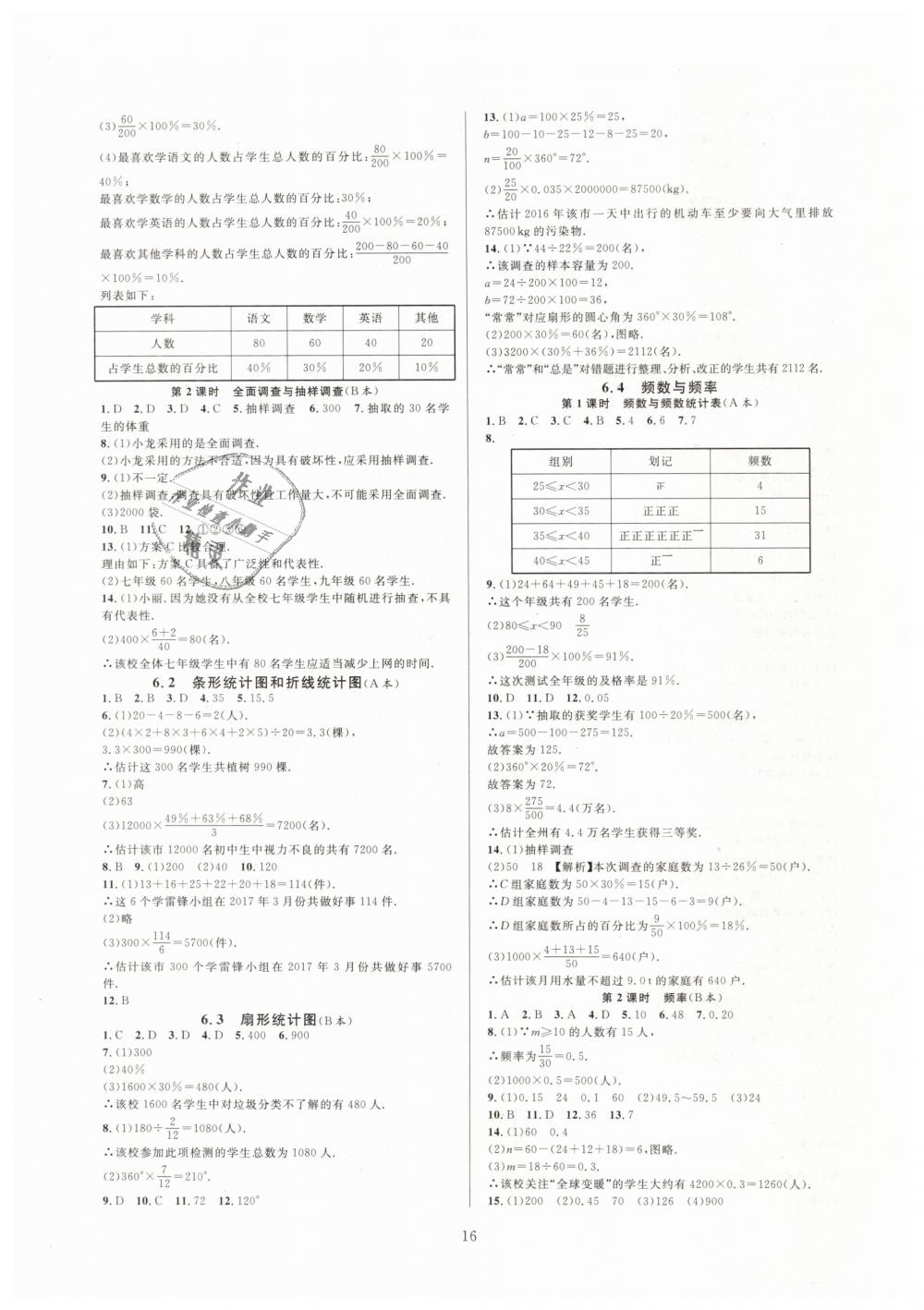 2019年全優(yōu)新同步七年級(jí)數(shù)學(xué)下冊(cè)浙教版 第16頁