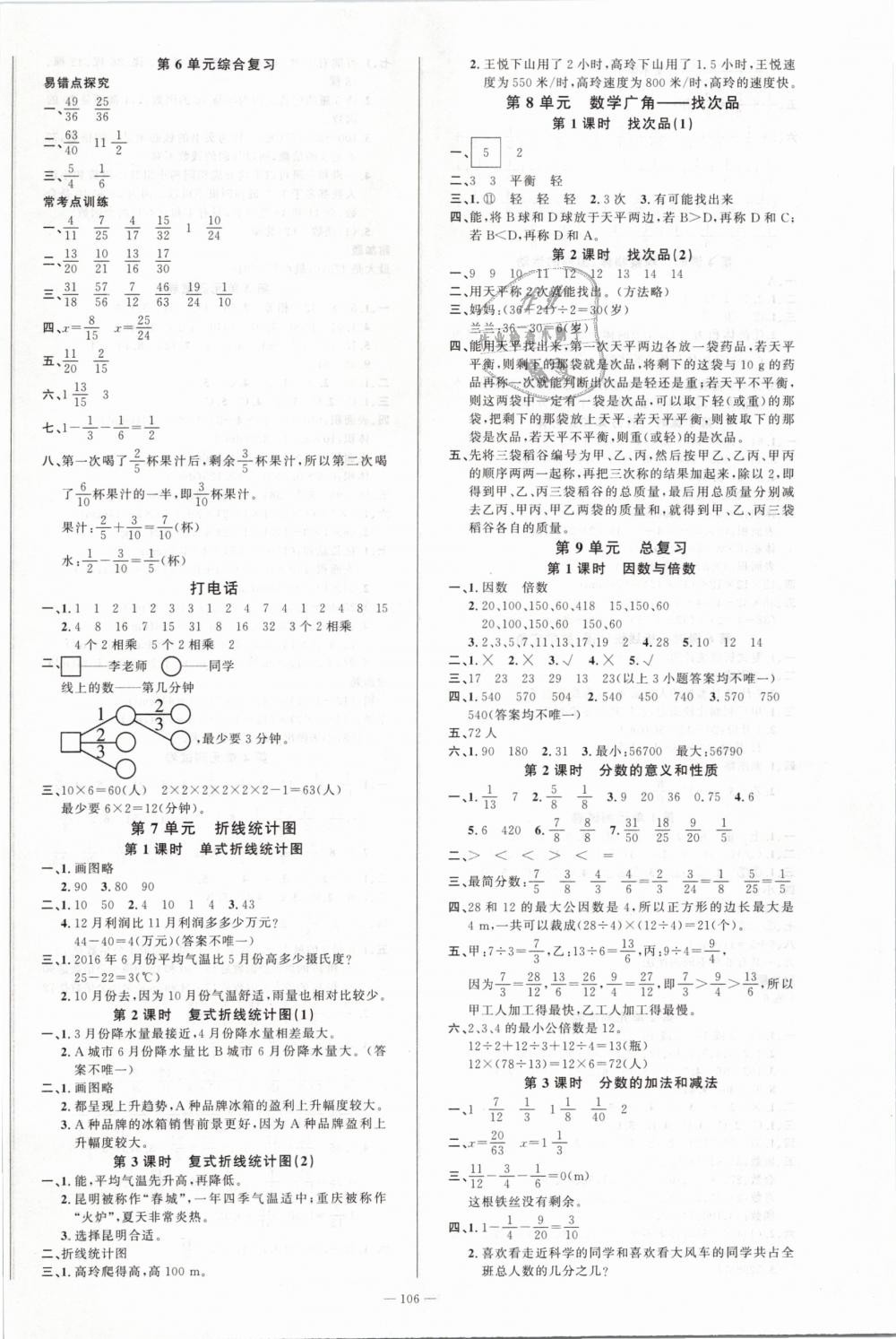 2019年原創(chuàng)新課堂五年級數(shù)學(xué)下冊人教版 第6頁