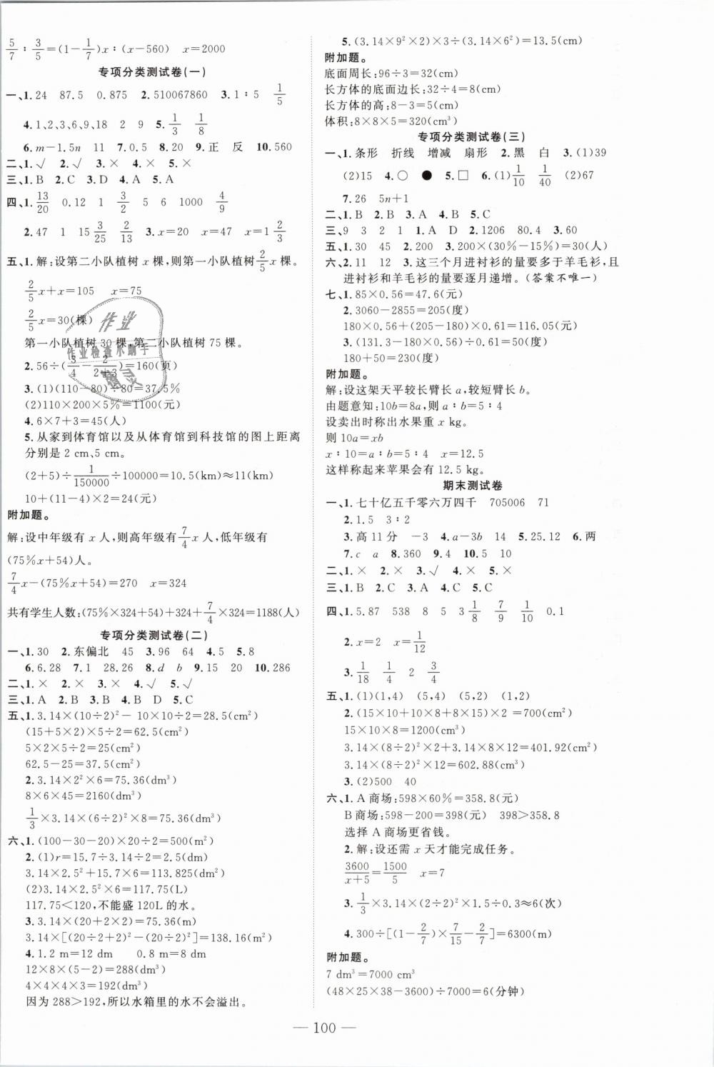 2019年原創(chuàng)新課堂六年級數(shù)學(xué)下冊人教版 第8頁