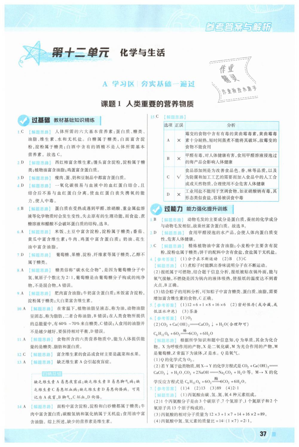 2019年一遍過(guò)初中化學(xué)九年級(jí)下冊(cè)人教版 第37頁(yè)