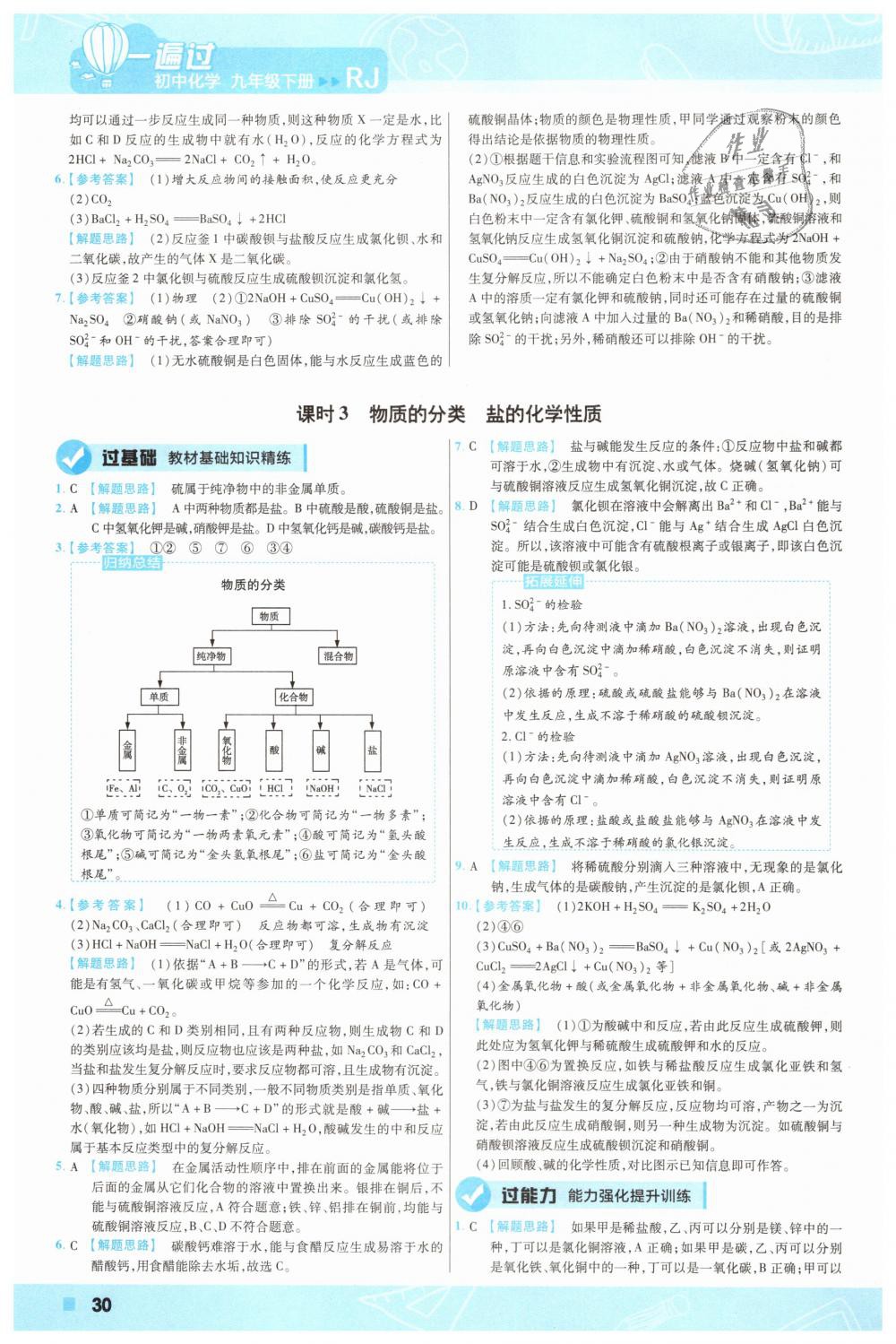 2019年一遍過初中化學(xué)九年級下冊人教版 第30頁