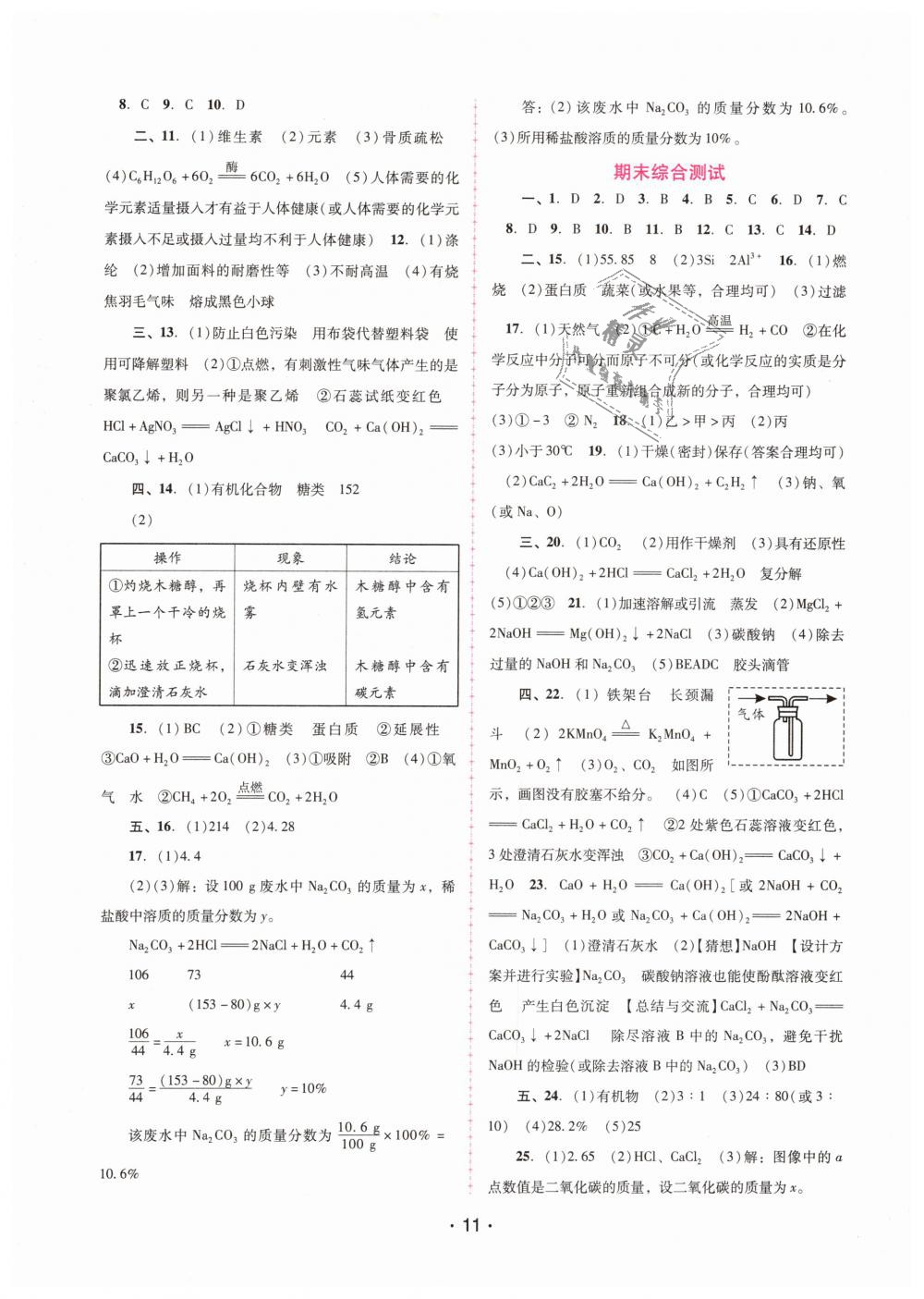 2019年自主与互动学习新课程学习辅导九年级化学下册人教版 第11页