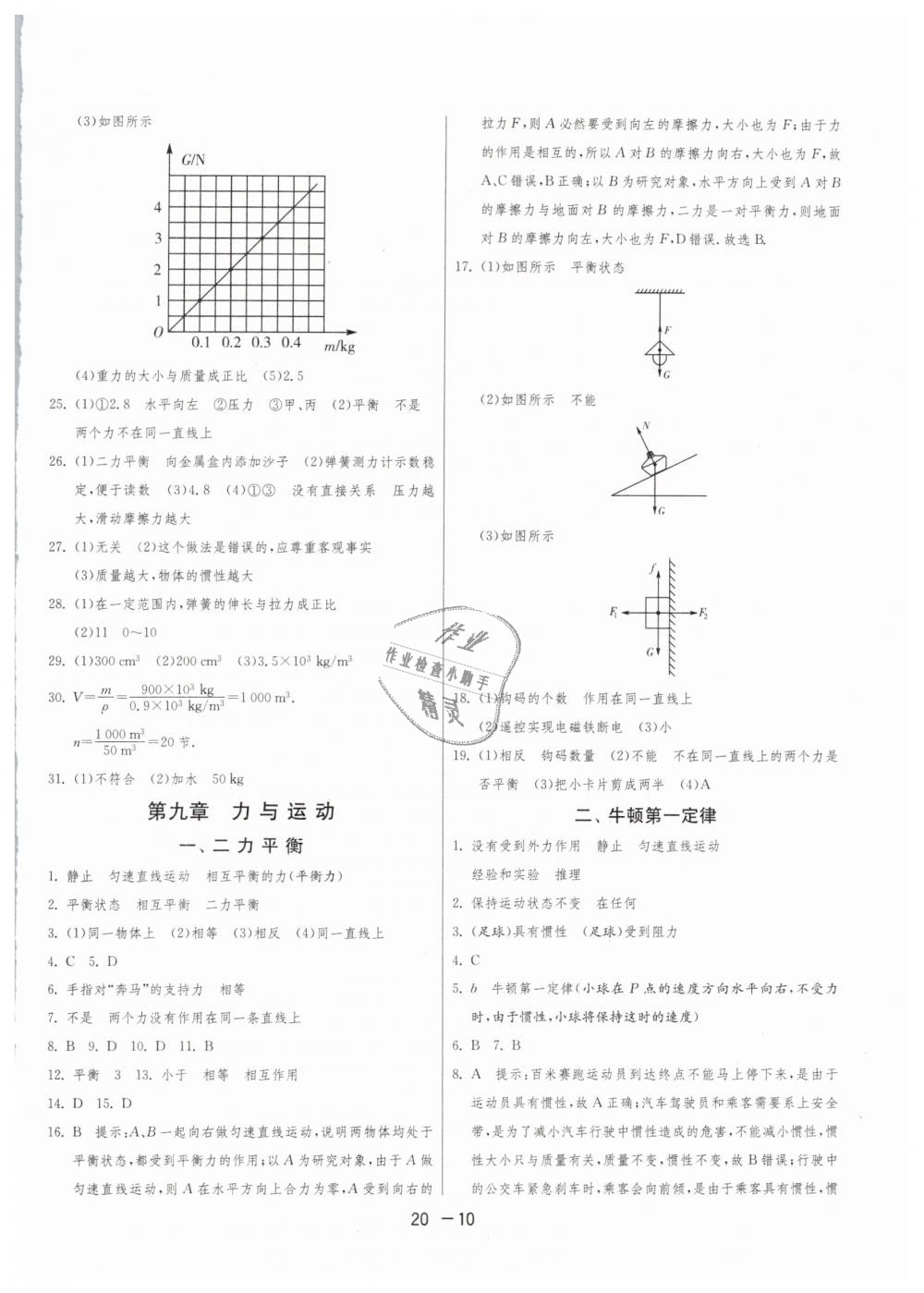 2019年1課3練單元達(dá)標(biāo)測(cè)試八年級(jí)物理下冊(cè)蘇科版 第10頁(yè)