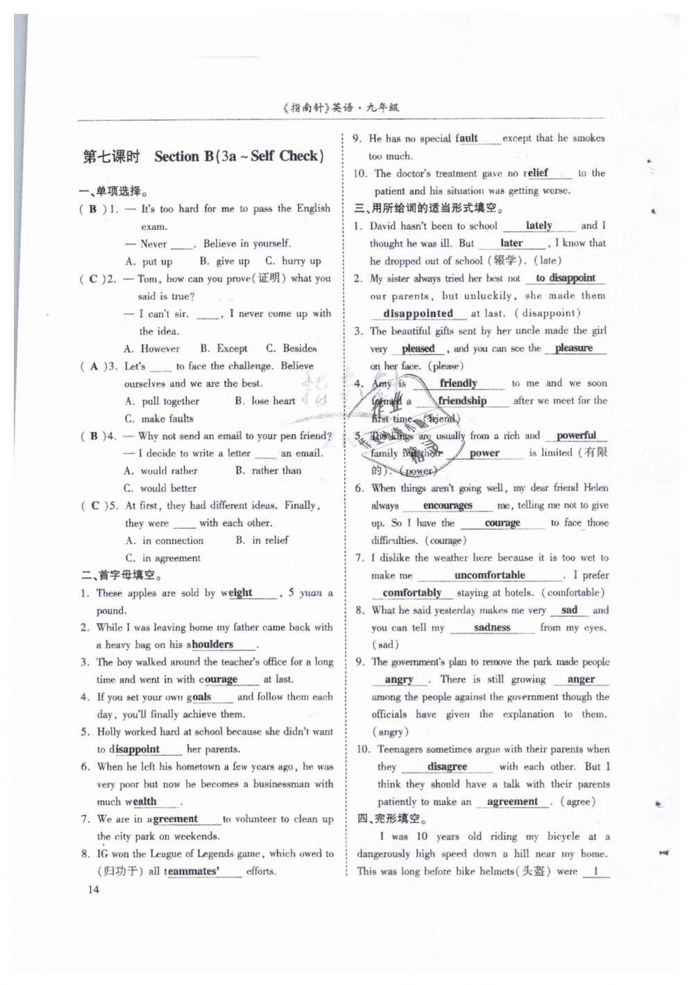 2019年指南针高分必备九年级英语下册人教版专版 第14页