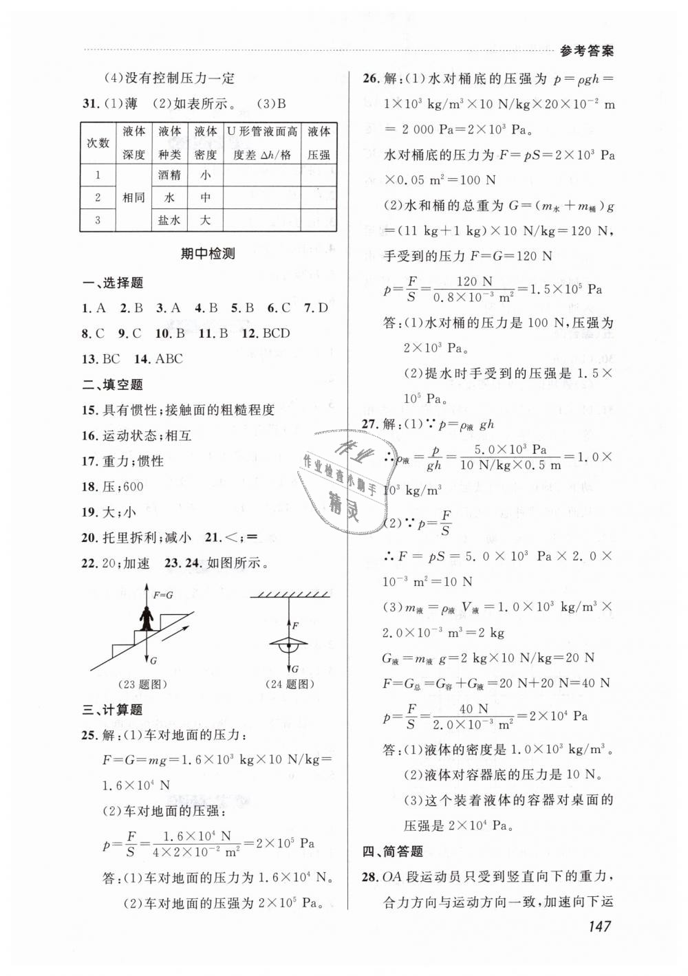 2019年課課幫八年級(jí)物理下冊(cè)人教版 第9頁(yè)