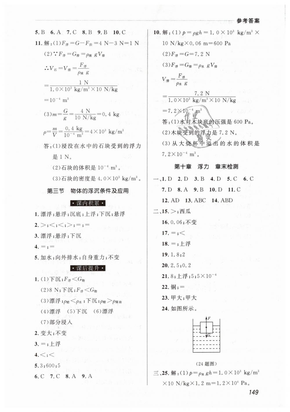 2019年课课帮八年级物理下册人教版 第11页