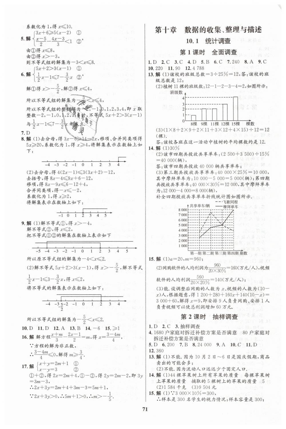 2019年初中同步学考优化设计七年级数学下册人教版 第15页