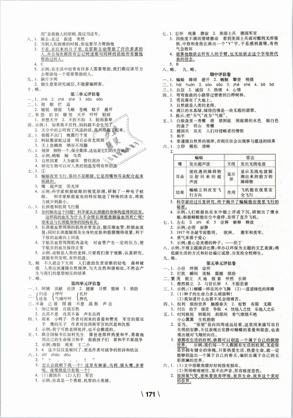 2019年全品学练考四年级语文下册人教版 第7页