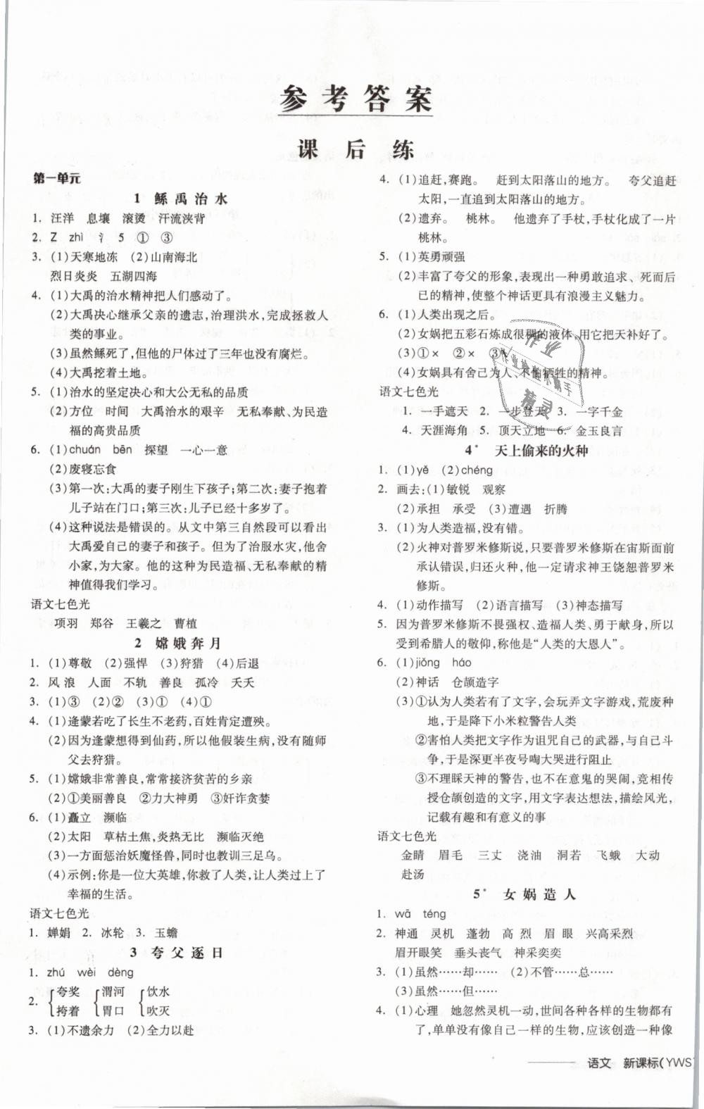 2019年全品學(xué)練考六年級語文下冊語文S版 第1頁