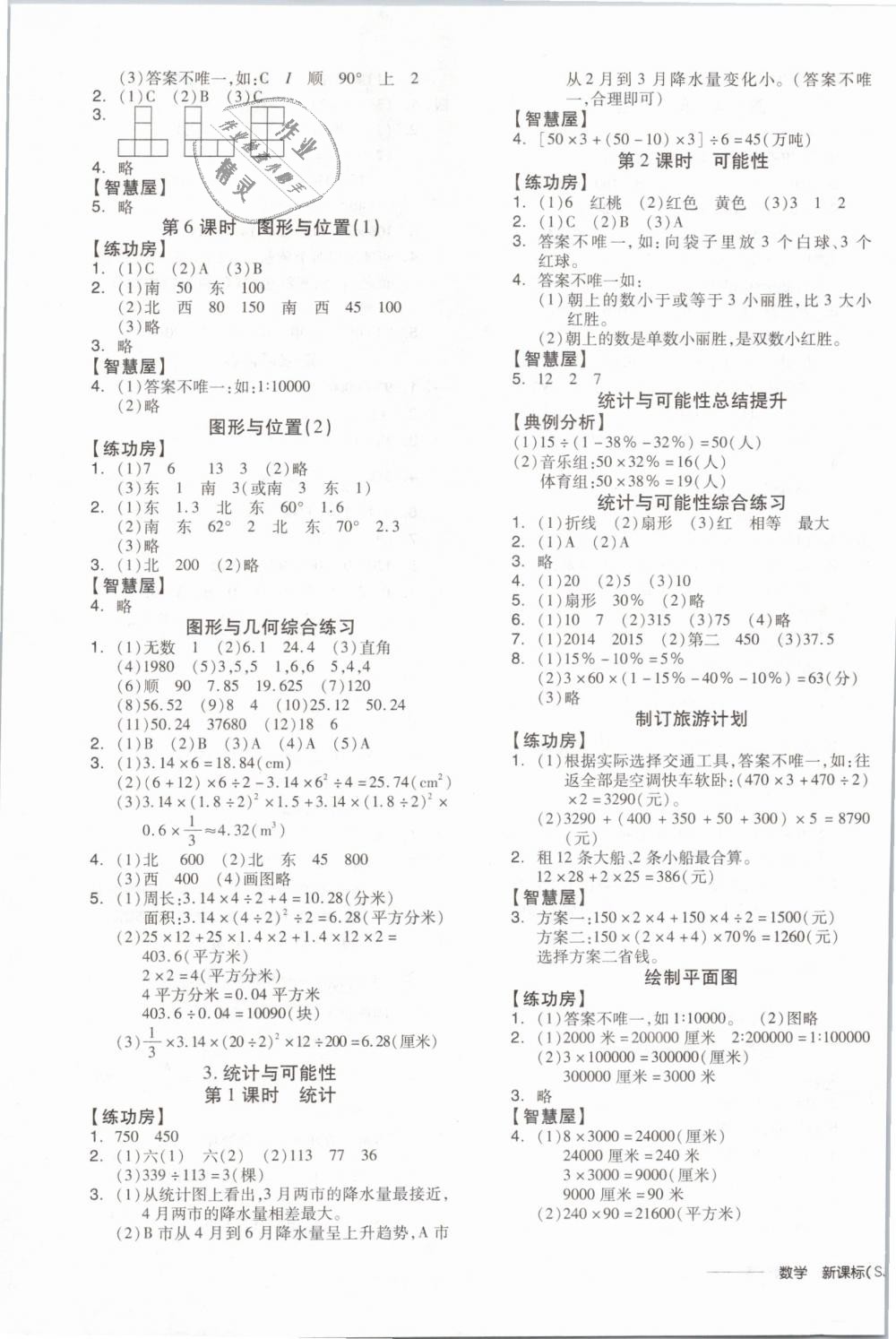 2019年全品学练考六年级数学下册苏教版 第9页