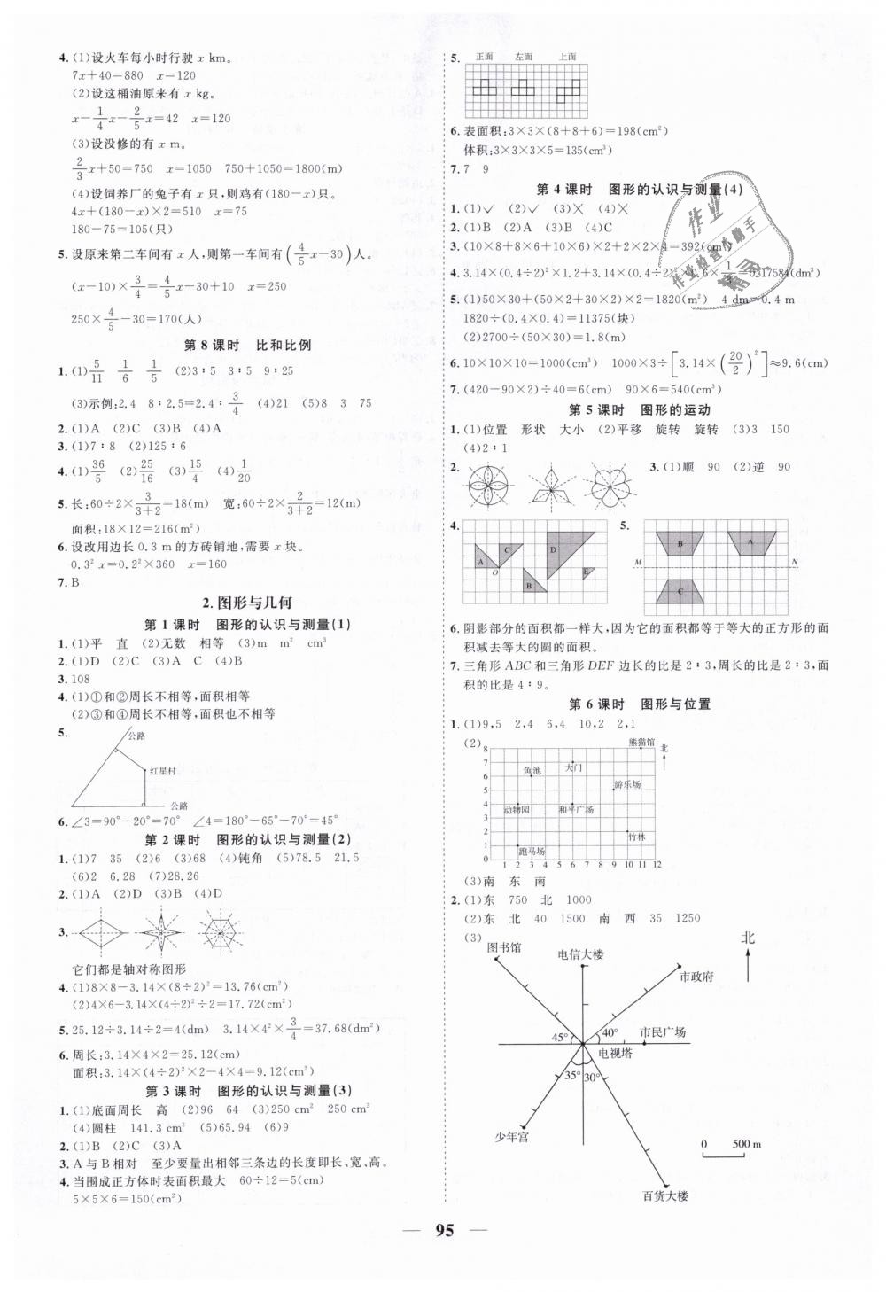 2019年阳光同学课时优化作业六年级数学下册人教版 第7页