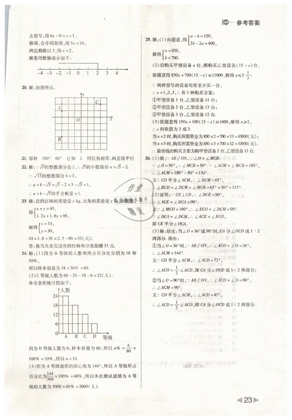 2019年勝券在握打好基礎(chǔ)作業(yè)本七年級(jí)數(shù)學(xué)下冊(cè)人教版 第23頁(yè)