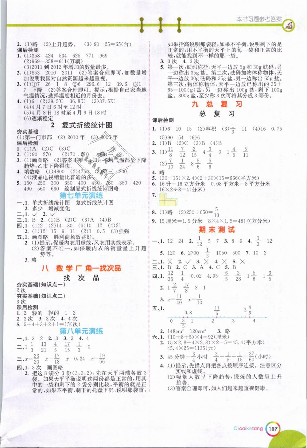 2019年七彩課堂五年級數(shù)學(xué)下冊人教版 第6頁