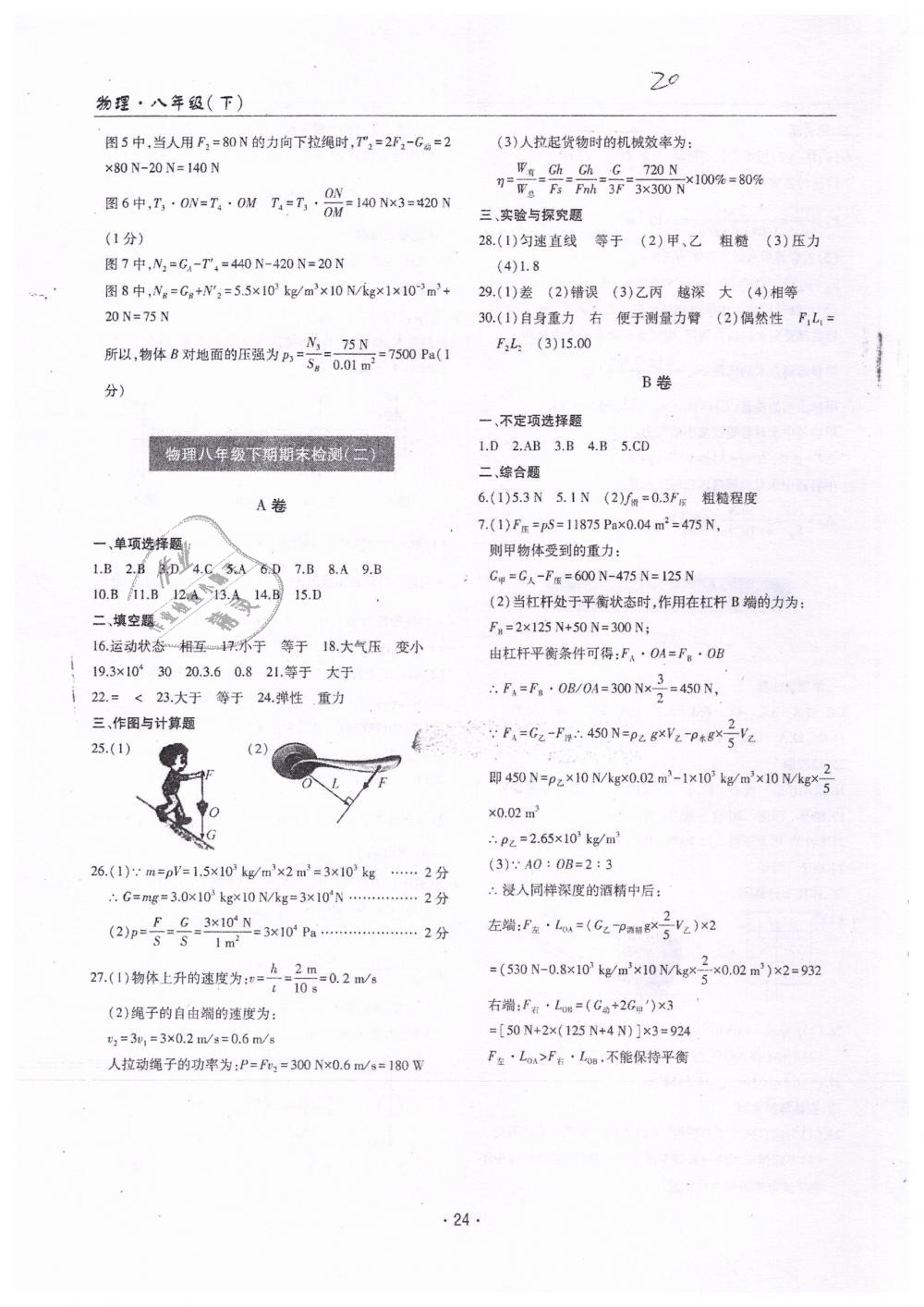 2019年理科爱好者八年级物理下册教科版 第23页