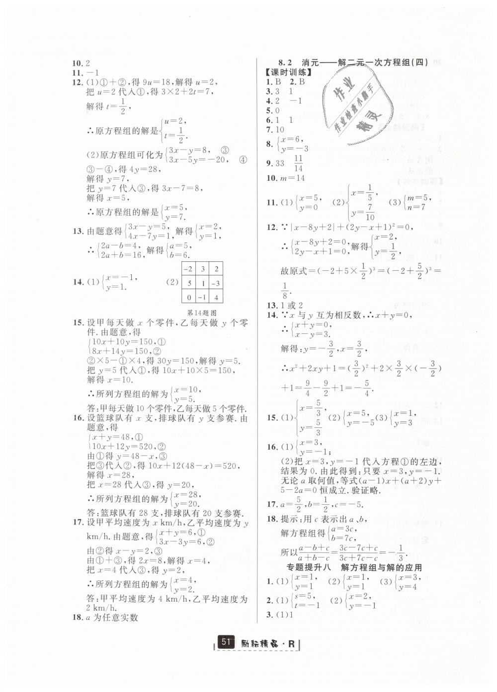 2019年励耘书业励耘新同步七年级数学下册人教版 第15页