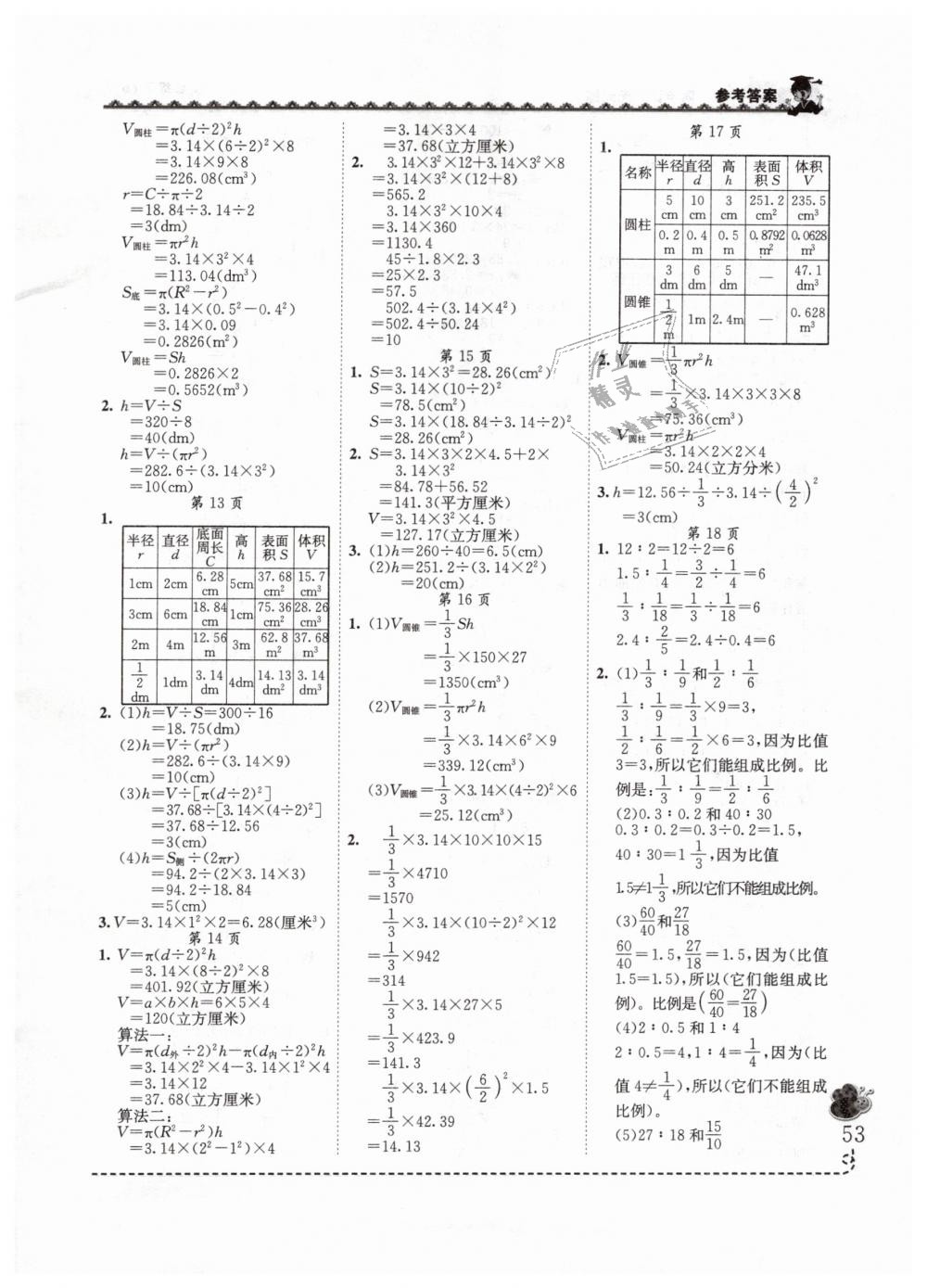 2019年黃岡小狀元同步計(jì)算天天練六年級(jí)數(shù)學(xué)下冊(cè)人教版 第3頁(yè)