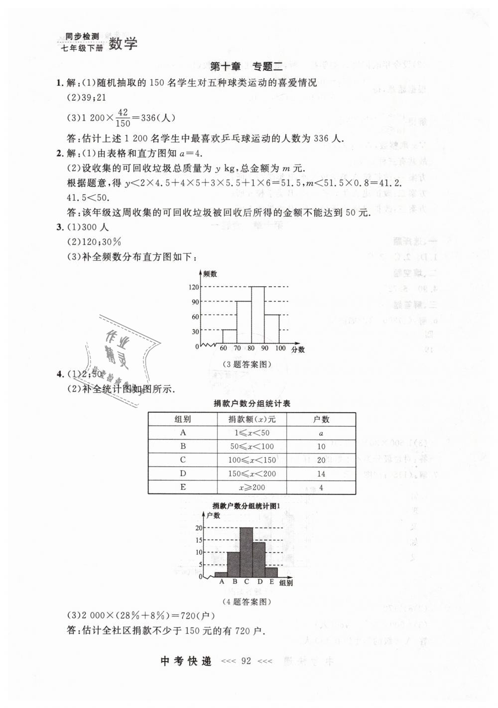 2019年中考快递同步检测七年级数学下册人教版 第32页