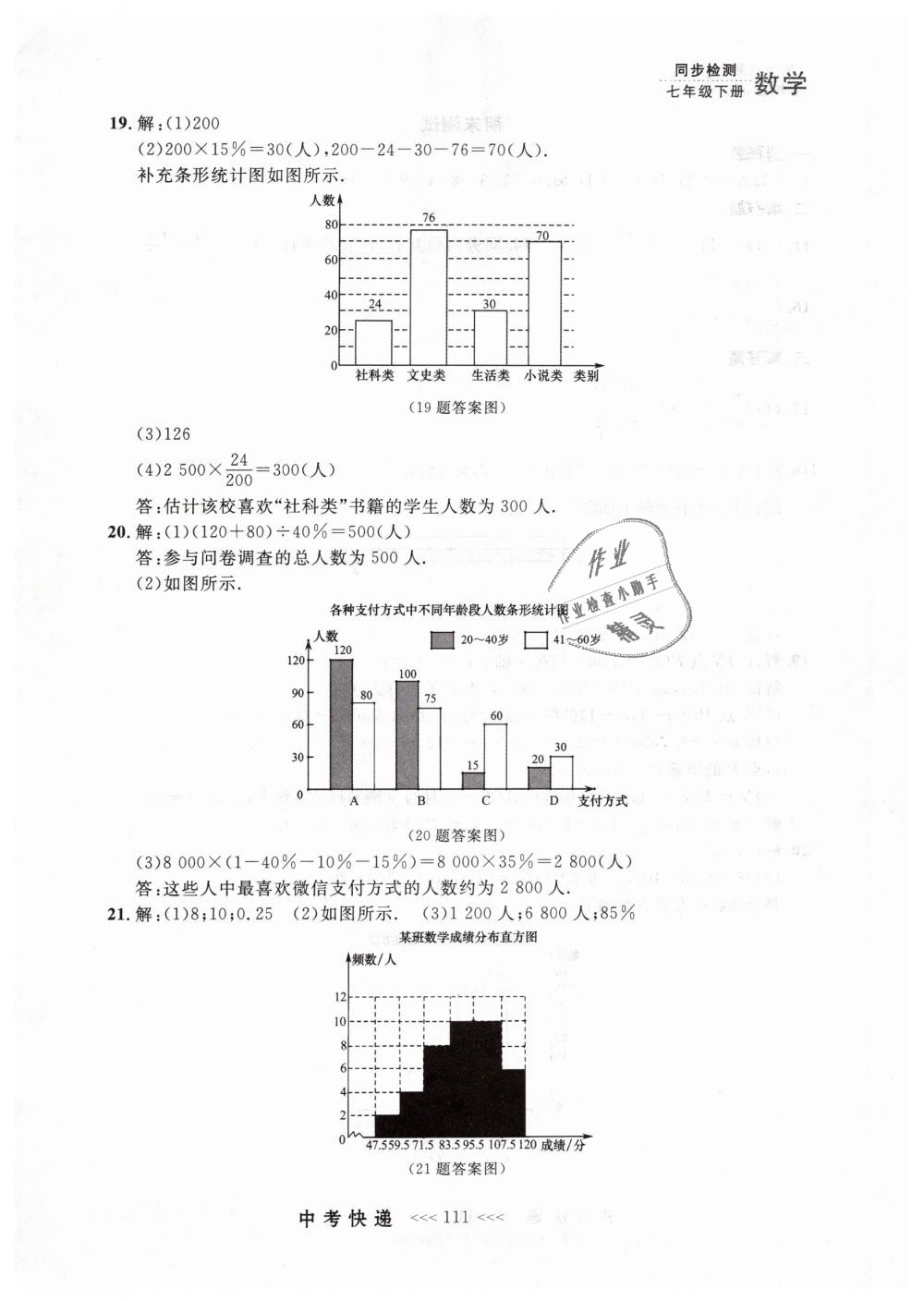 2019年中考快递同步检测七年级数学下册人教版 第51页