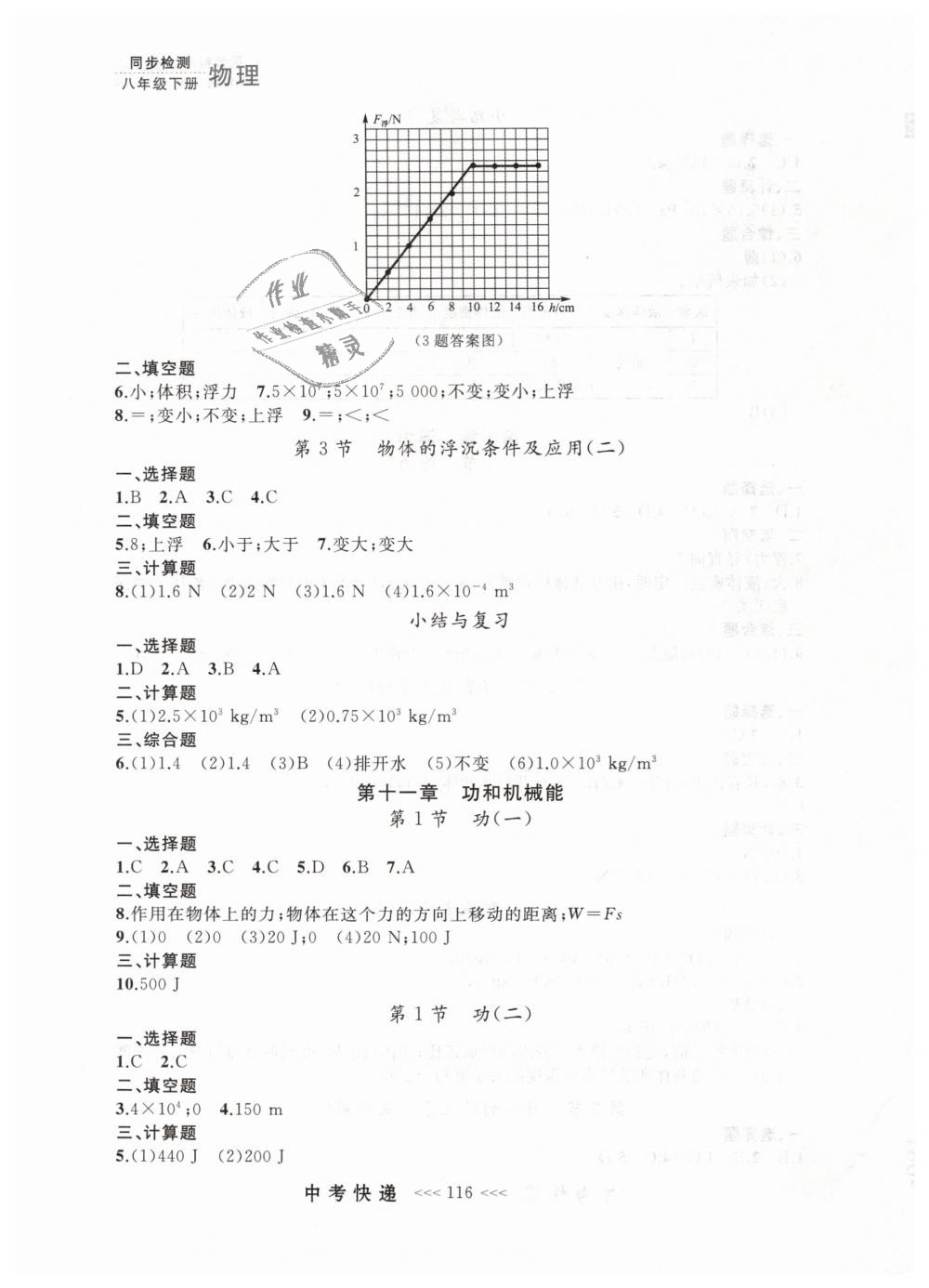 2019年中考快遞同步檢測(cè)八年級(jí)物理下冊(cè)人教版 第8頁(yè)