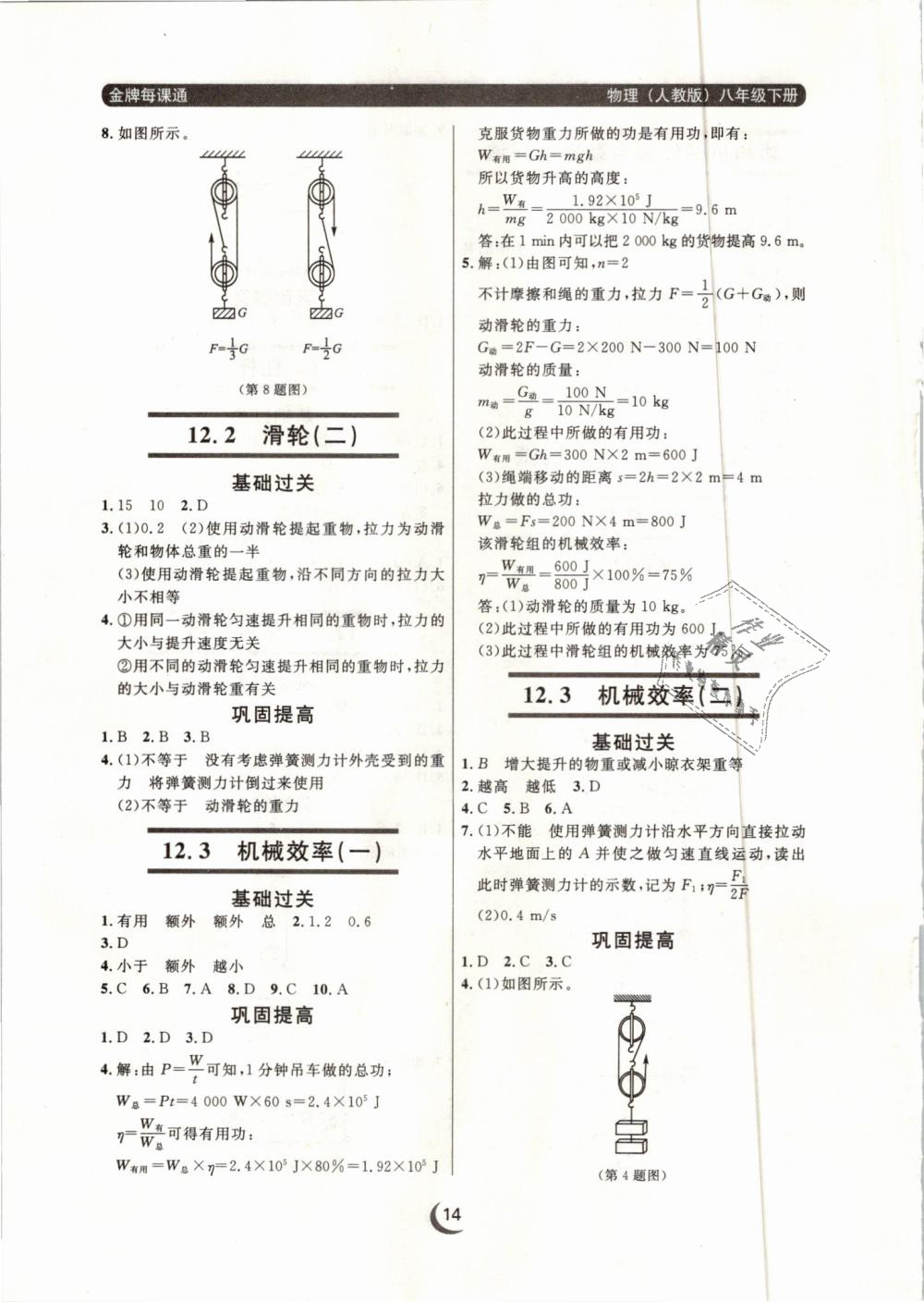 2019年點石成金金牌每課通八年級物理下冊人教版 第14頁