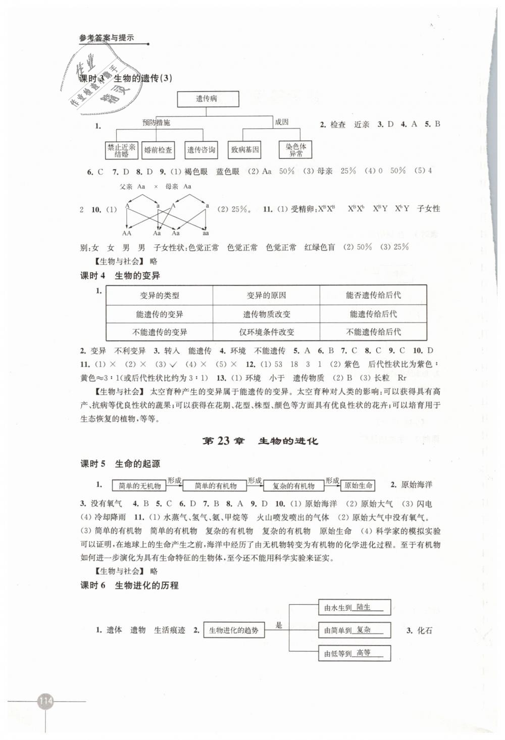 2019年课课练初中生物学八年级下册苏科版 第2页