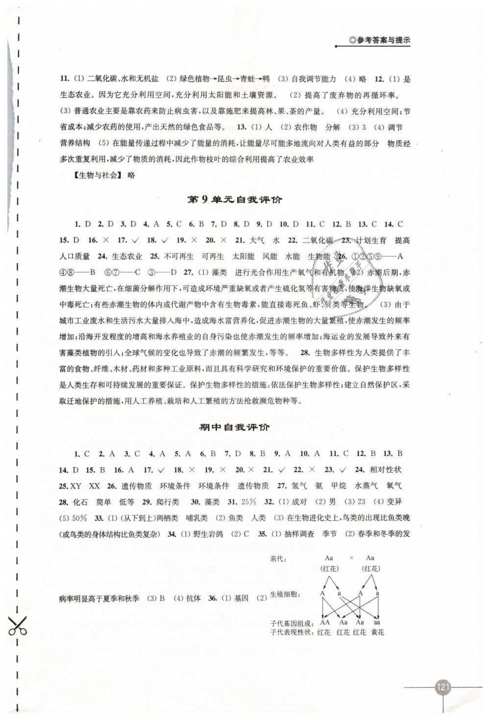 2019年课课练初中生物学八年级下册苏科版 第9页