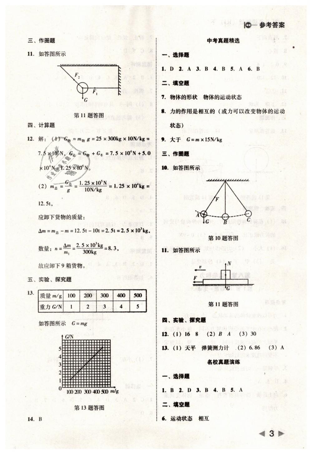 2019年勝券在握打好基礎作業(yè)本八年級物理下冊人教版 第3頁