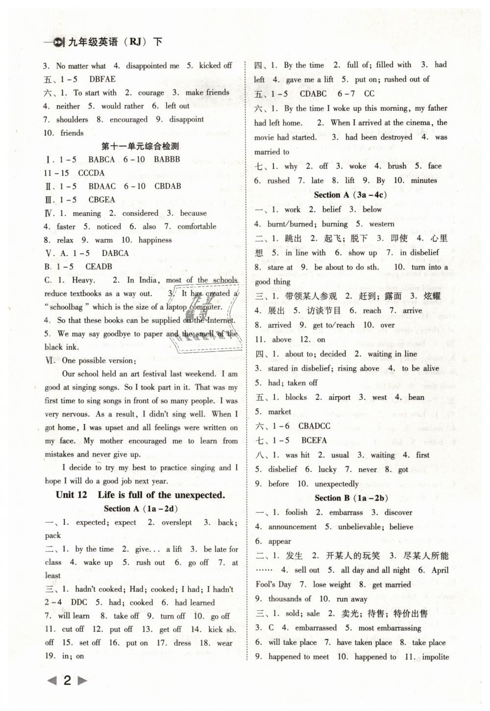 2019年勝券在握打好基礎(chǔ)作業(yè)本九年級(jí)英語(yǔ)下冊(cè)人教版 第2頁(yè)