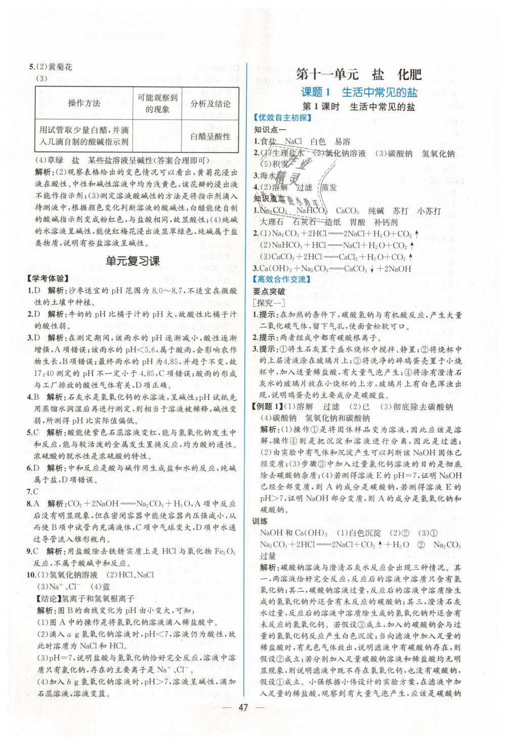 2019年同步导学案课时练九年级化学下册人教版 第19页