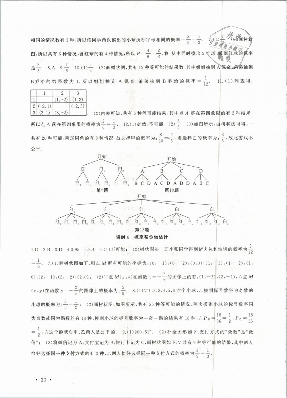 2019年高效精练九年级数学下册苏科版 第30页